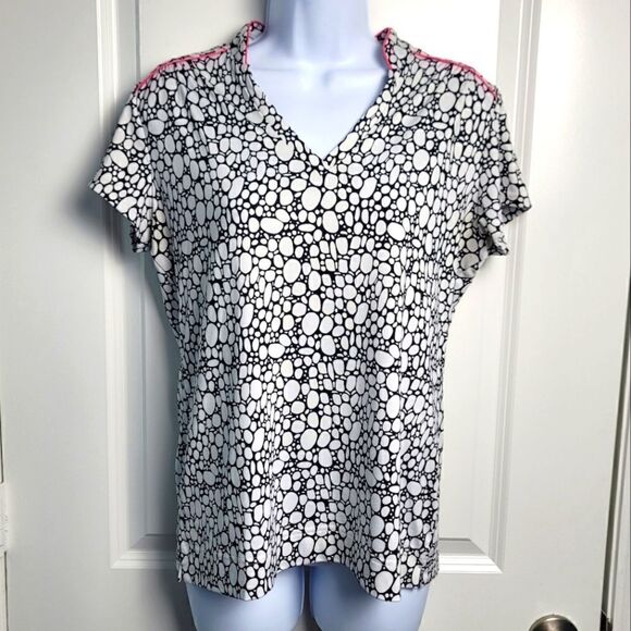 SPORT HALEY Pepple Print Athletic Top - Picture 1 of 9